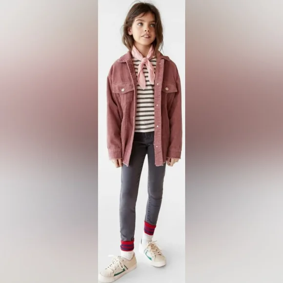 ZARA KIDS Dusty Pink Corduroy Jacket Size 5